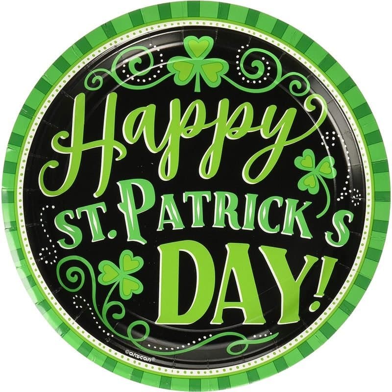 9" St. Patrick's Paper Plates 60ct - Clover Me Lucky