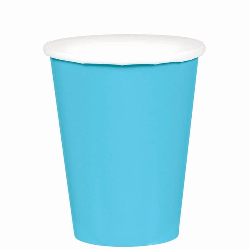 9oz Paper Cup Caribbean Blue 20 Pcs