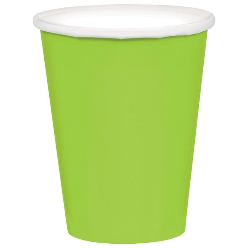 9oz Paper Cup - Lime Green, 8ct.