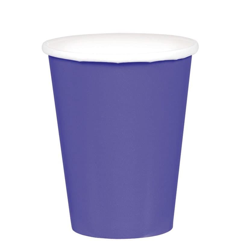 9oz Paper Cup New Purple 20 Pcs