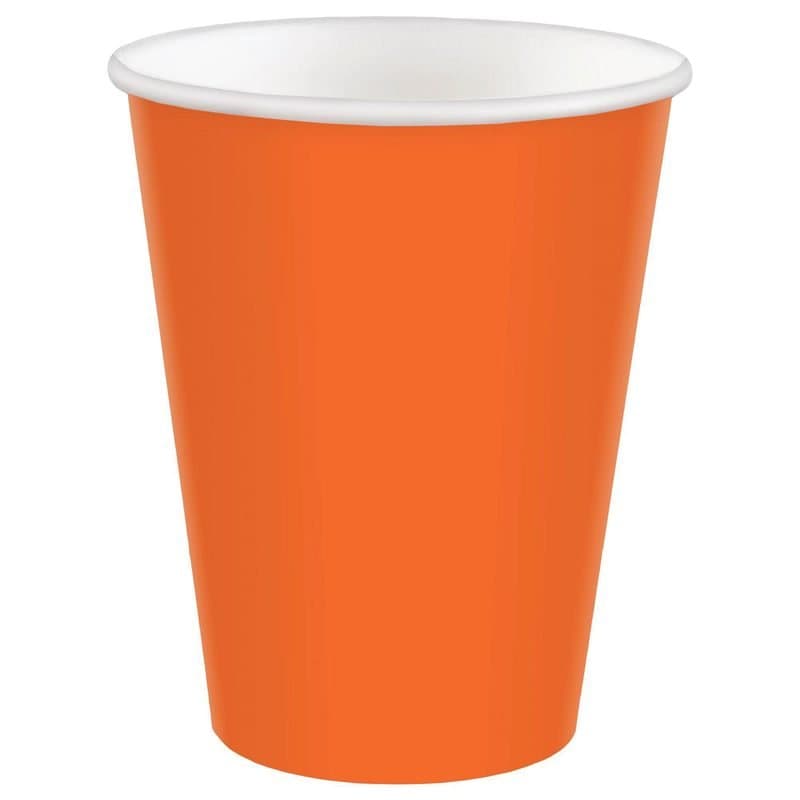 9oz Paper Cup Orange 20 Pcs