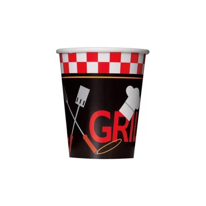 9oz Paper Cups Backyard BBQ 8ct