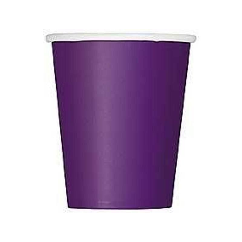 9oz Paper Cups Deep Purple 14 ct