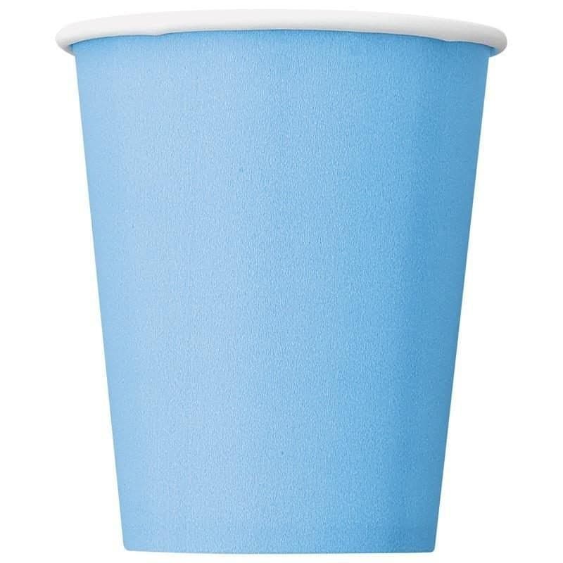 9oz Paper Cups Powder Blue 14ct