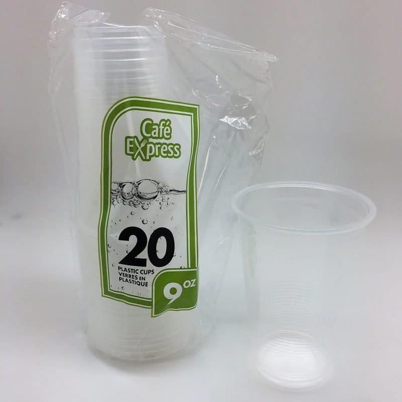 9oz Plastic cups Clear 20 ct