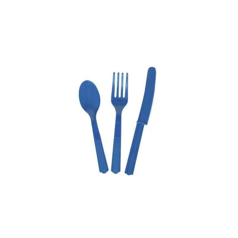 Assorted Cutlery Set Navy Blue 24 Pcs