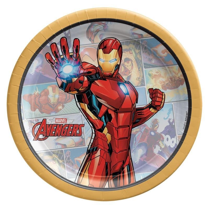 Avengers Ironman 7" Paper Plates 8ct