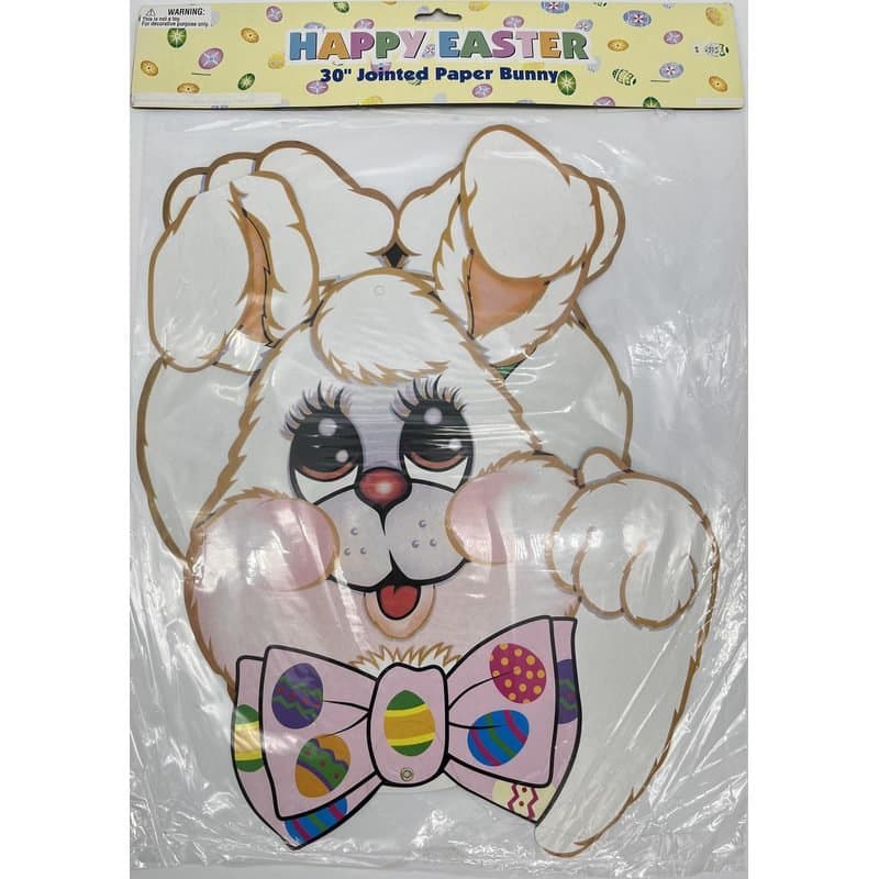 Banner - 30" Jointed Paper Bunny