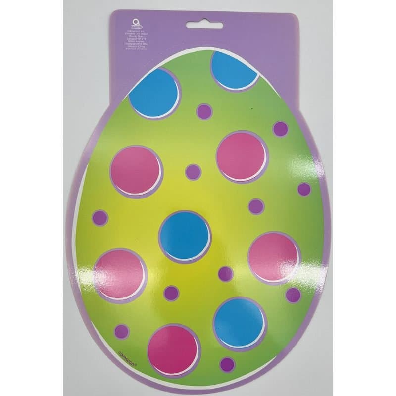 Banner - Easter Egg Cut out Banner, 12" x 9" - Dots