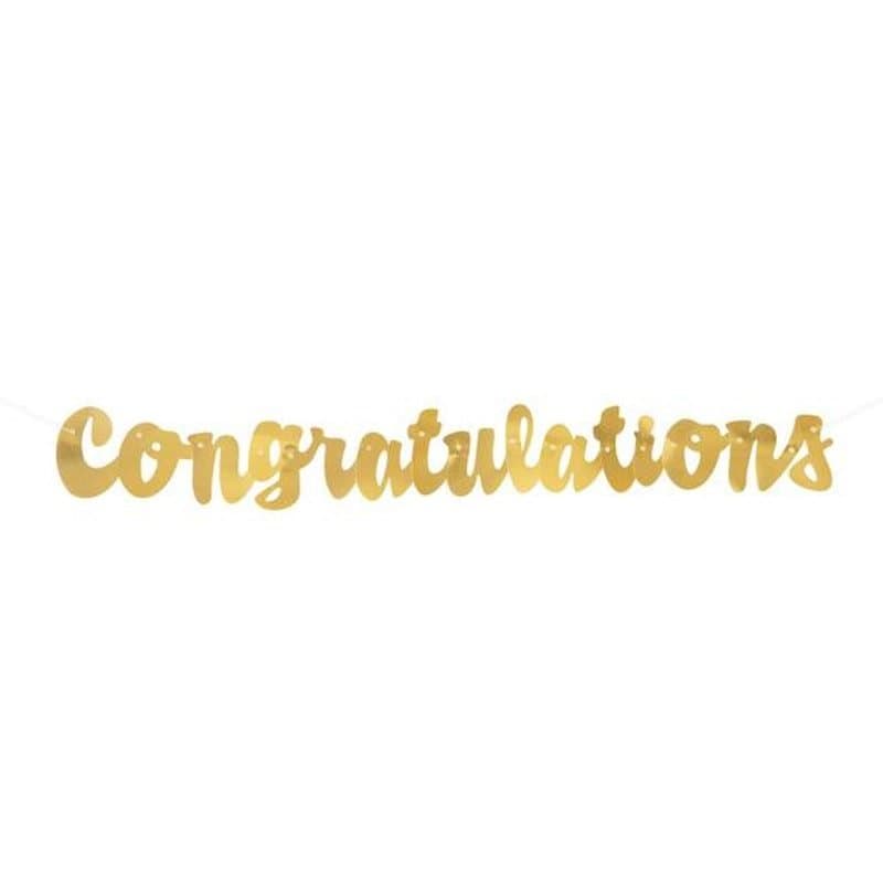 Banner Gold Script Congrats