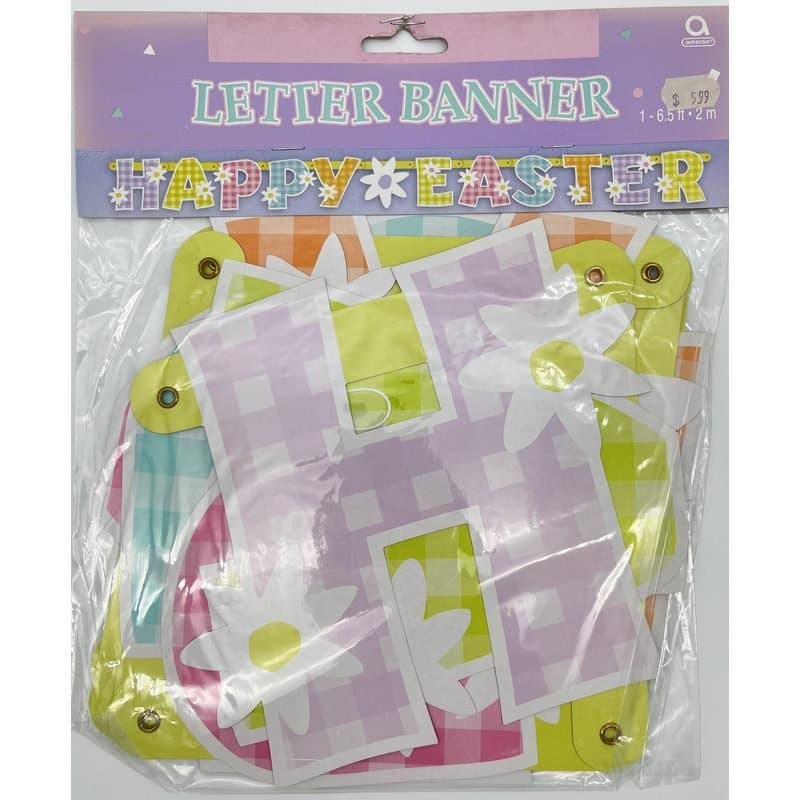 Banner - Happy Easter Letter, 1pc, 6.5 Ft