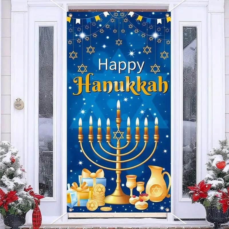 Banner - Happy Hanukkah Door Cover Banner 1ct