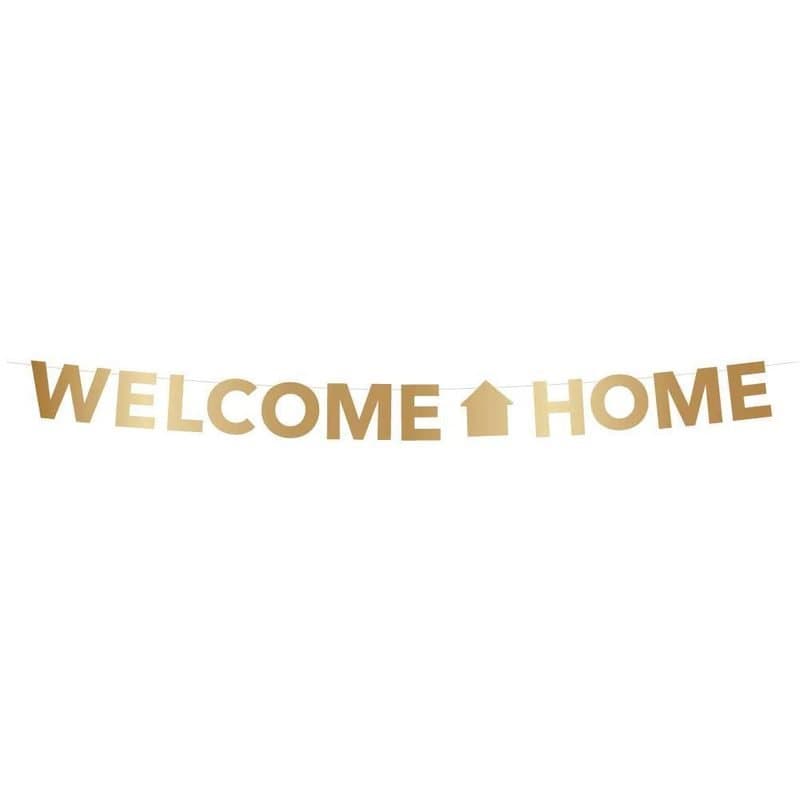 Banner - Welcome Home Banner, Gold, Fullyy Assembled, 9.8 ft