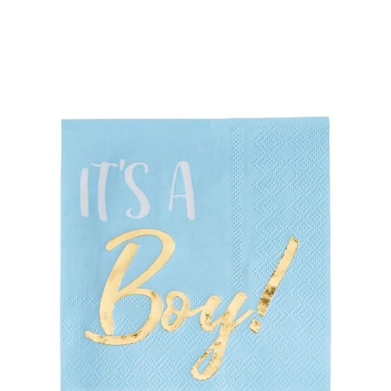 Beverage Napkin It's A Boy Blue 16ct