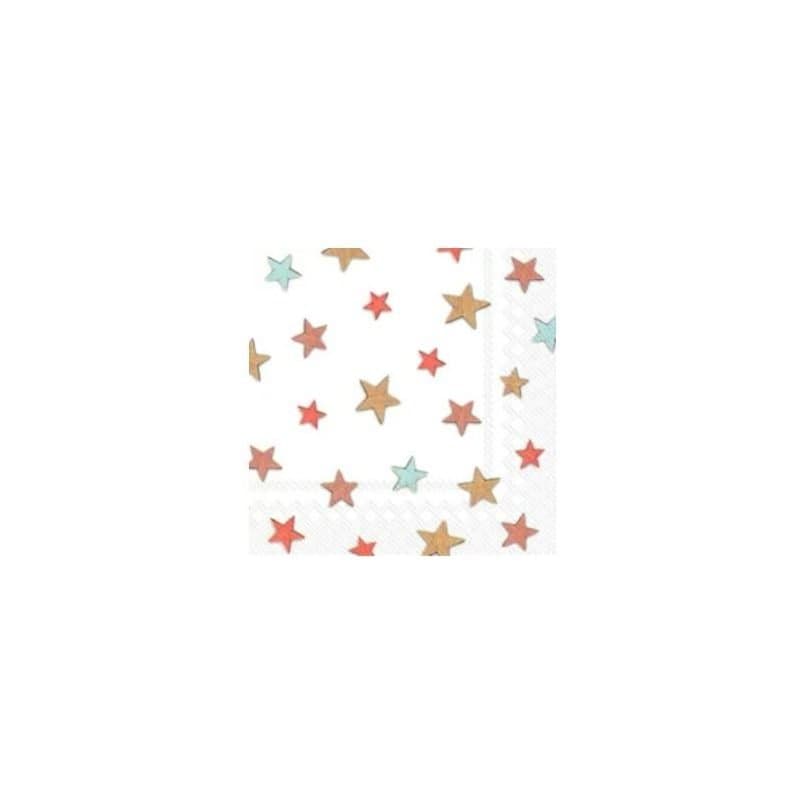 Painted Star Beverage Napkins, 20 Pack