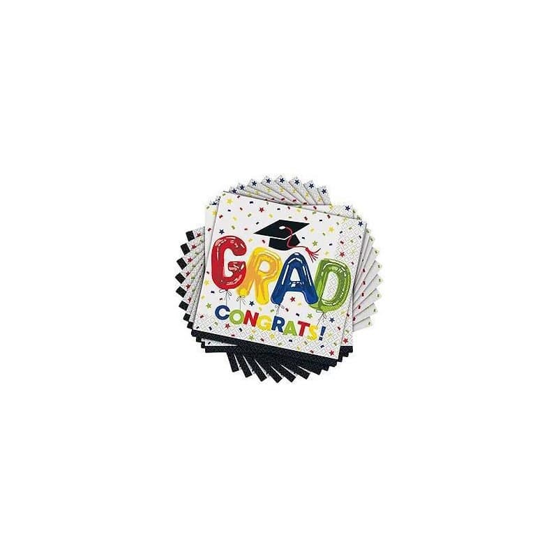 Beverage Napkins Letter Balloon Grad 16ct