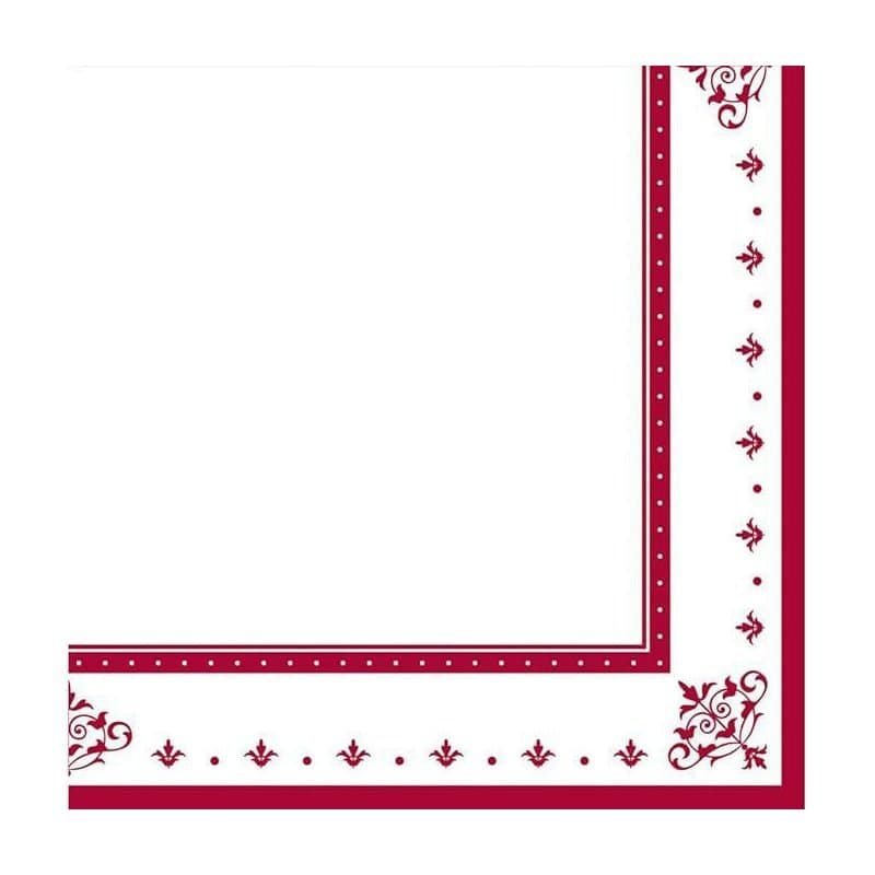 Beverage Napkins Stafford Ruby 36ct