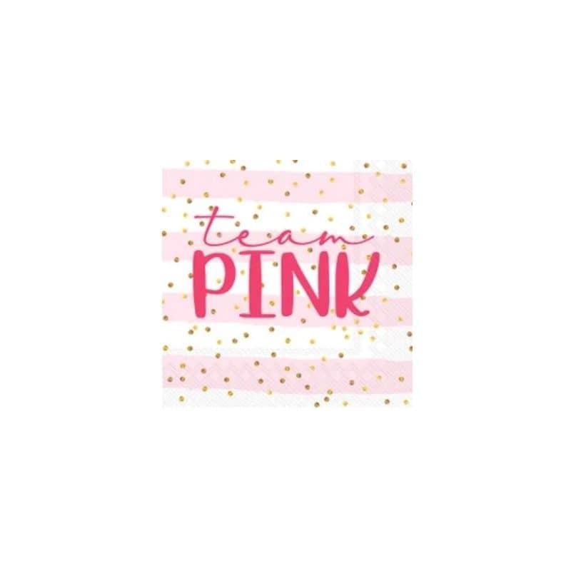 Beverage Napkins- Team Pink or Blue 20ct