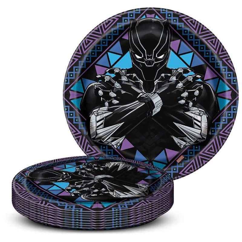 Black Panther 9" Paper Plates 8ct