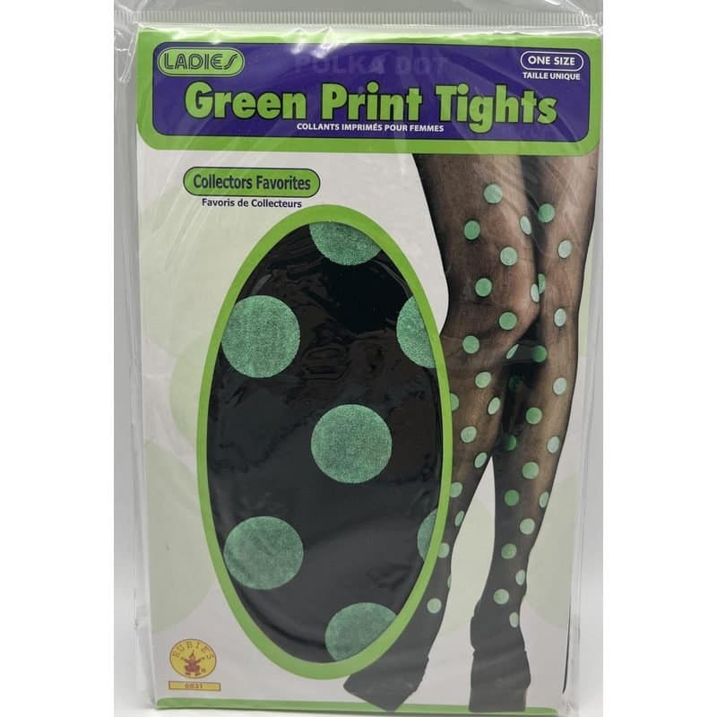 Black Tights With Green Dots