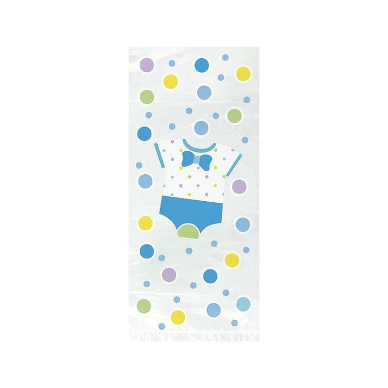 Blue Baby Dots Shower Cello Bags 20ct