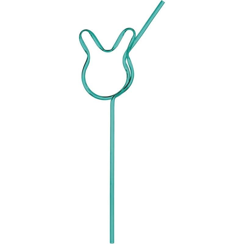 Bunny Shaped Plastic Straw 8ct