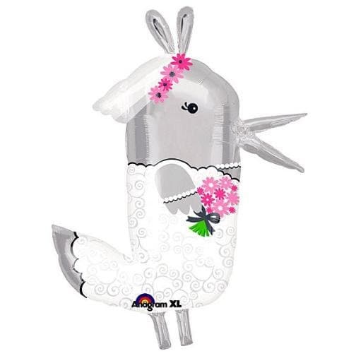 40" Foil Balloon - Love Bird Bride, SuperShape, 40" x 30"