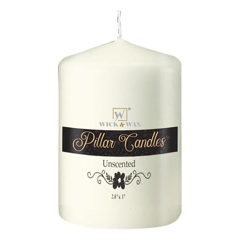 Candle Pillar 3" Unscented - Ivory