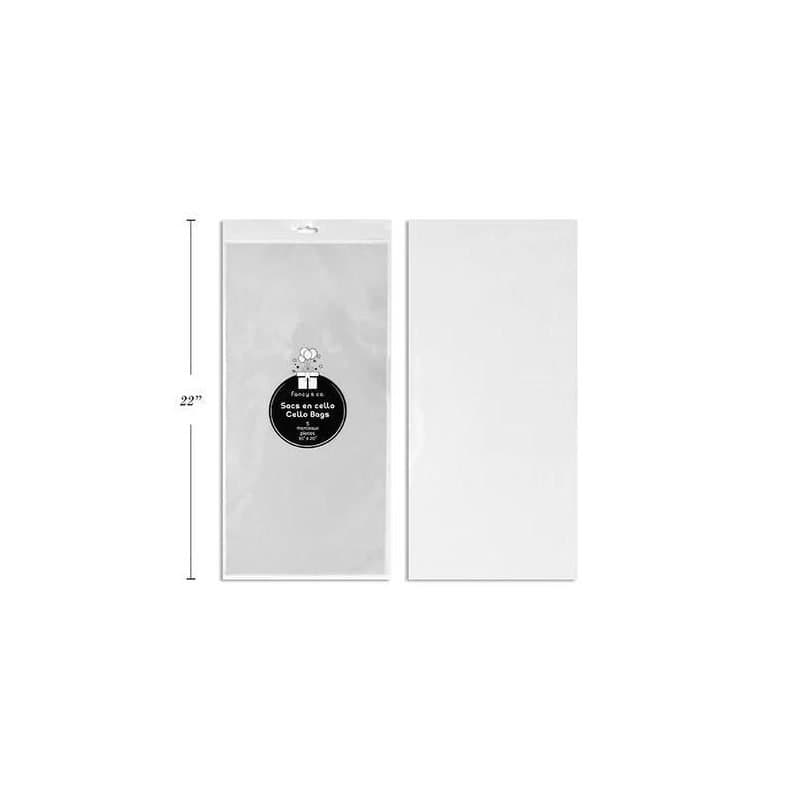 Cello Bag - Clear Cello Bags, 10" ×20", 5ct