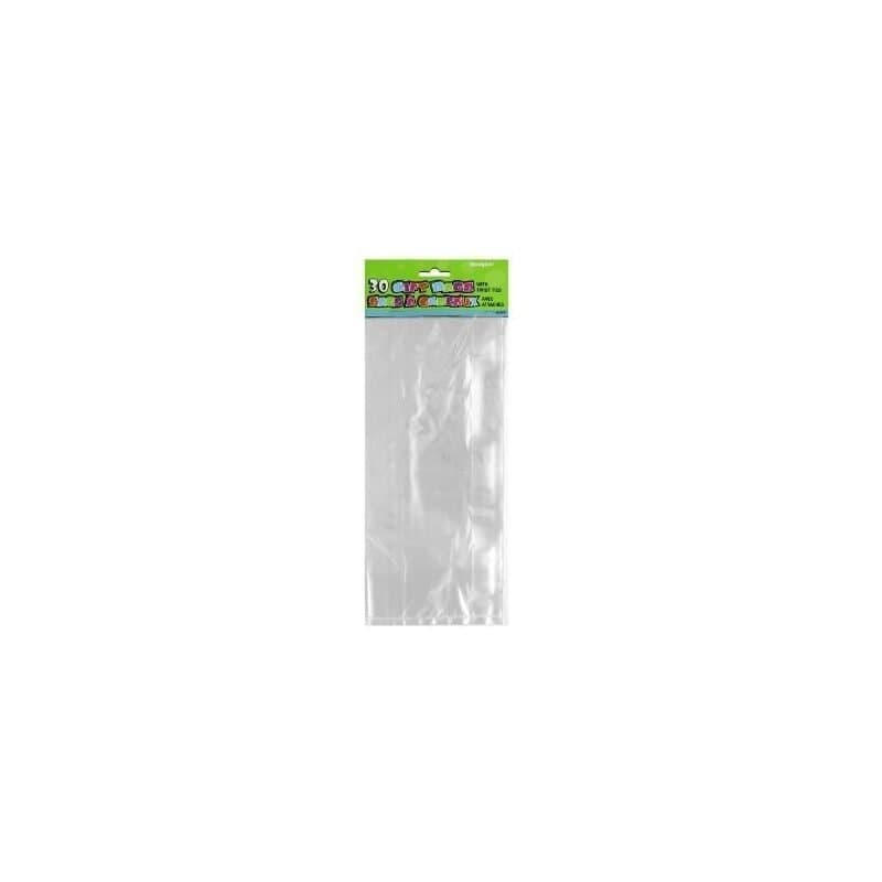 Cello Bags w/ Ties Clear 30ct