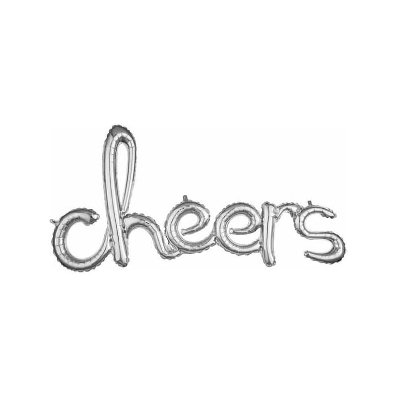 CHEERS Silver - Air - Filled Foil 40"