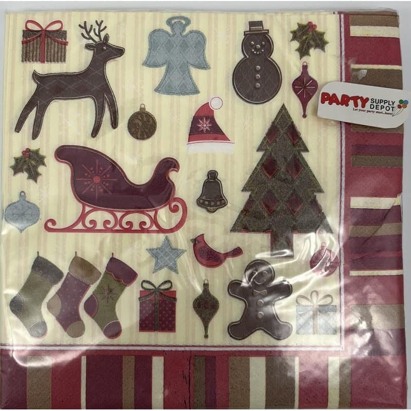 Christmas Lunch Napkins 16ct