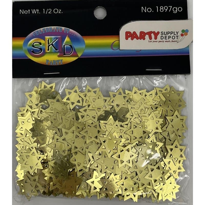 Confetti - Star of David Confetti Gold