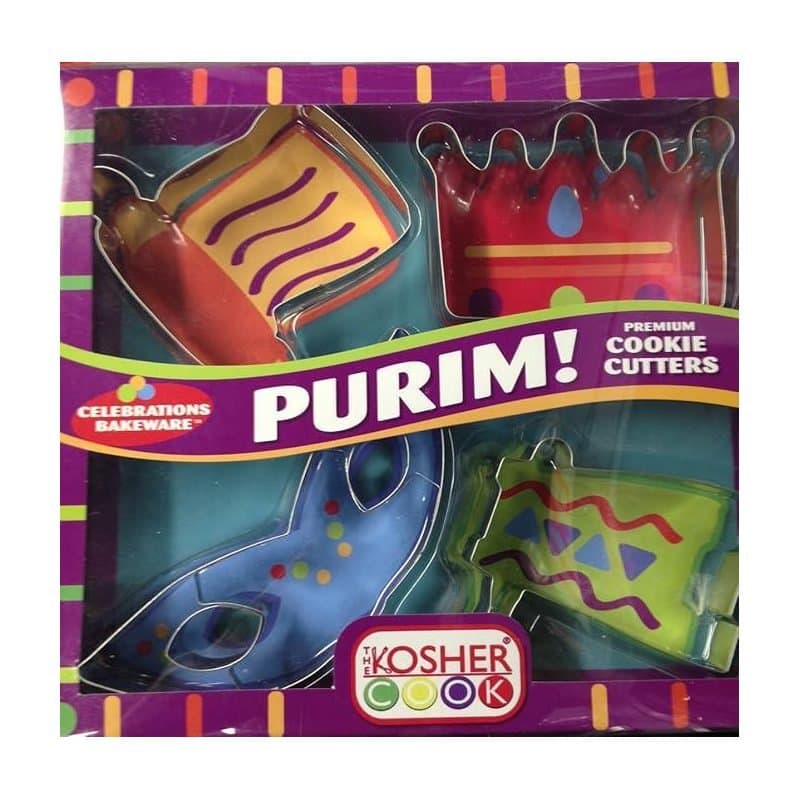 Cookie Cutter - Purim Steel Cookie Cutters, 4pcs
