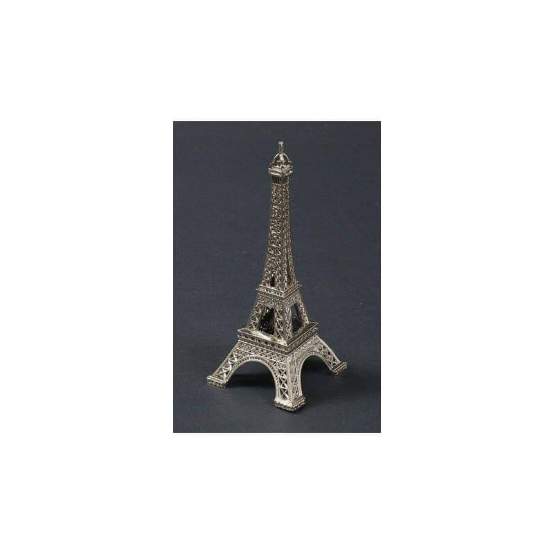 Decoration - Metal Eiffel Tower, 6" Tall, Silver