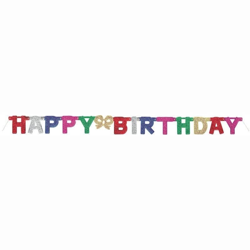Deluxe Glitter Birthday Banner