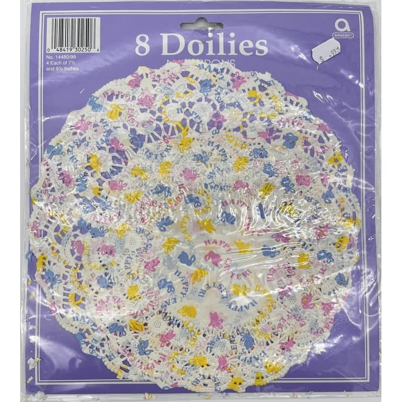 Doilies - Easter Doilies, 8ct, 7 1/2" and 9 1/2", 4 of Each