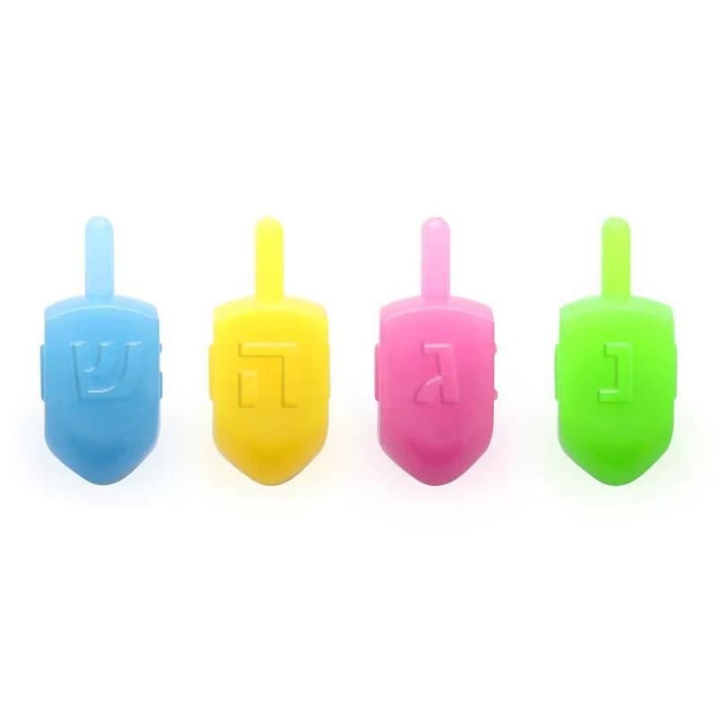 Dreidel - Glow in The Dark, Chanukah Celebration, Plastic, Colorful - Pink