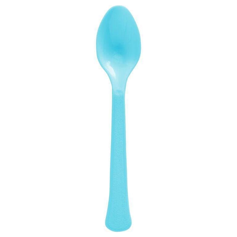 Spoons Plastic Premium Quality - Caribbean Blue 100ct