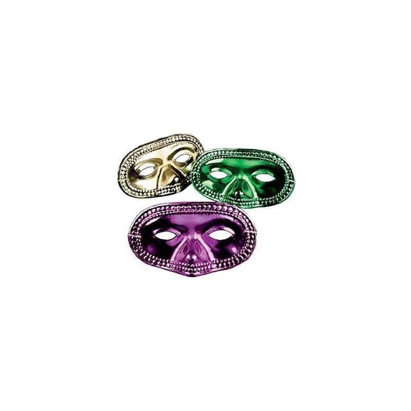 Eye Mask - Metallic Plastic Eye Mask Pack, 3 Colors, 8 of Each
