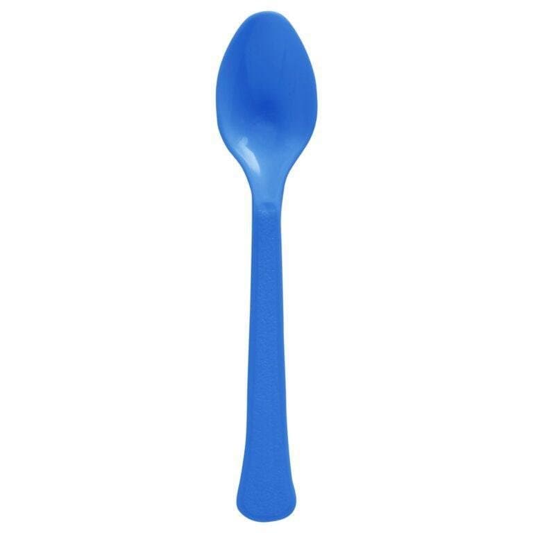 Spoons Plastic Premium Quality - Bright Royal Blue 100ct