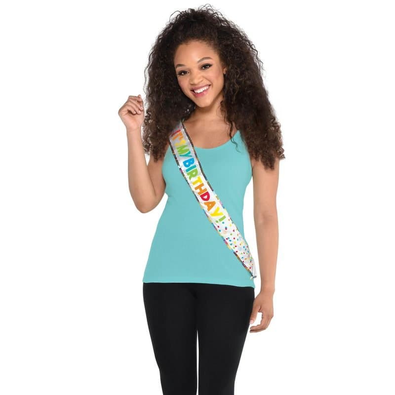 FABRIC Birthday CELEBRATION Sash