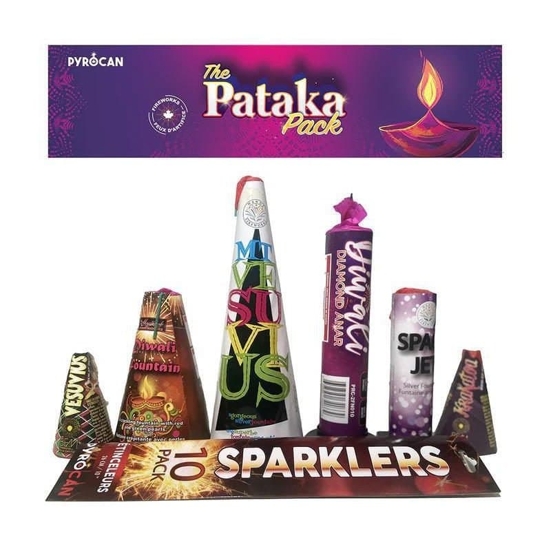 Firework - Pataka Pack, 6 Cakes + 10pcs Sparklers