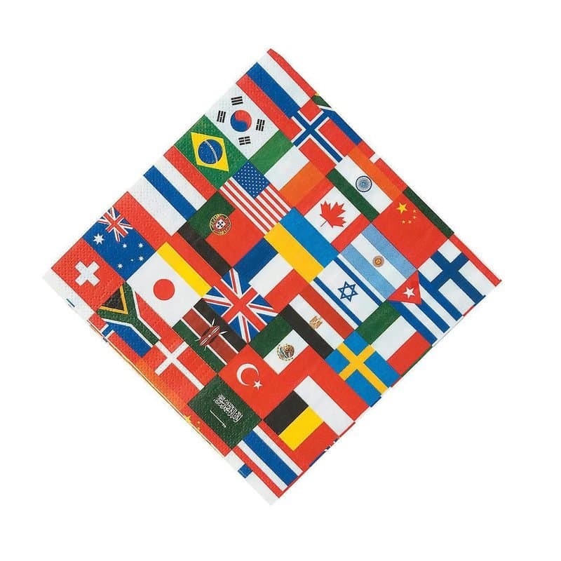 Flag Of All Nations Lunch Napkins 16ct