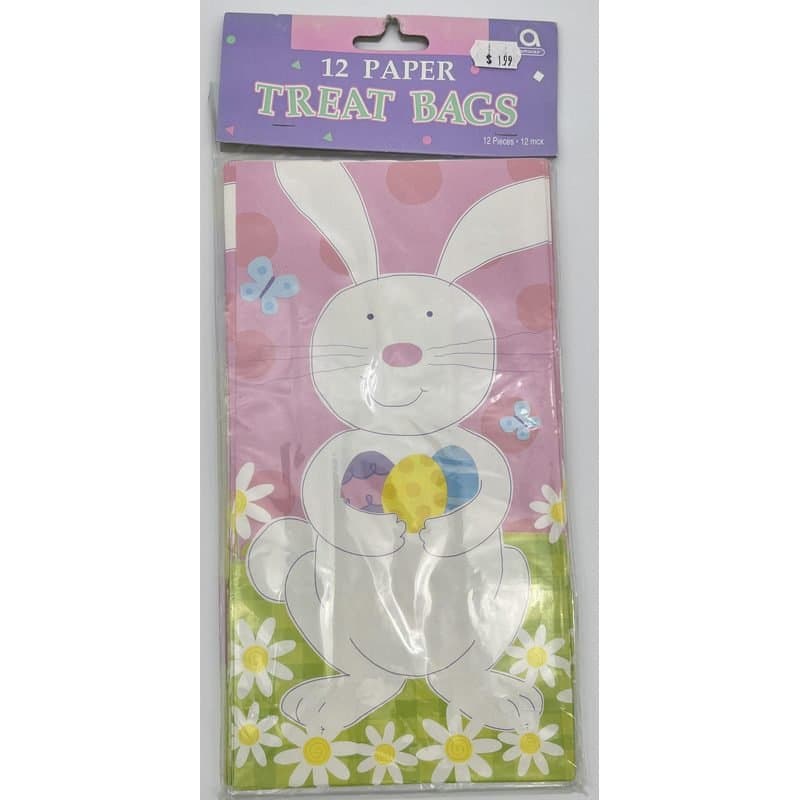 Gift Bag - Easter Paper Treat Bags, 12pcs,