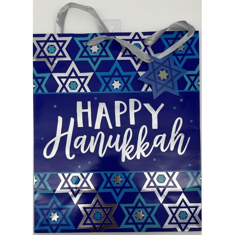 Gift Bags - Happy Hanukkah Star of David / Blue Gift Bag