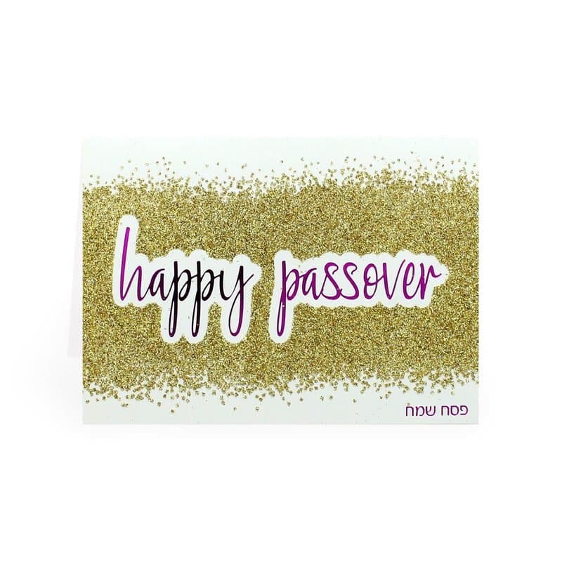 Glitter Happy Passover Cards 5pk
