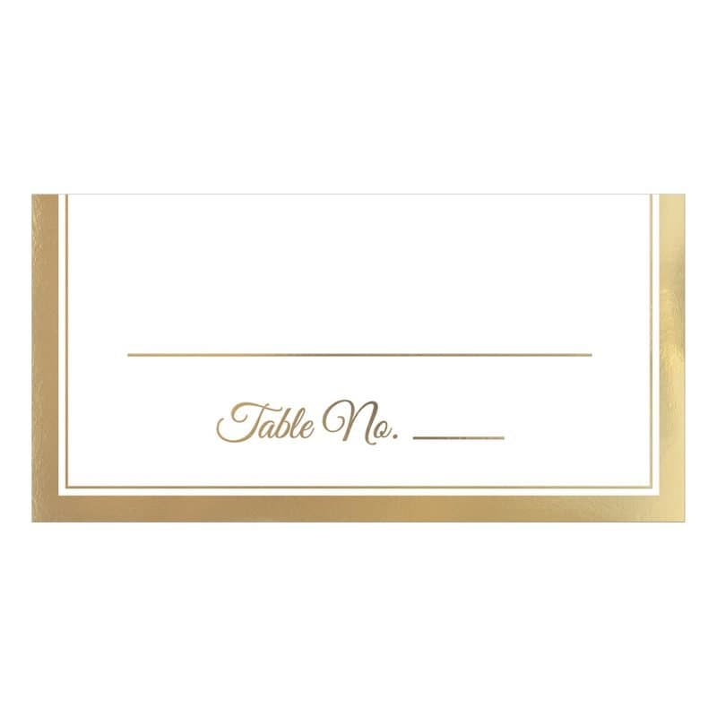 Gold Border Place Cards 50ct