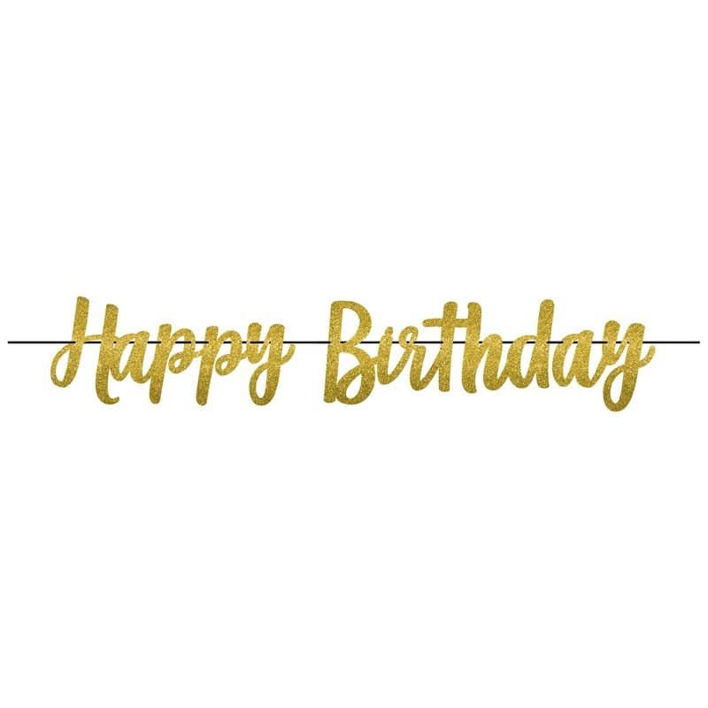 Golden Birthday Banner