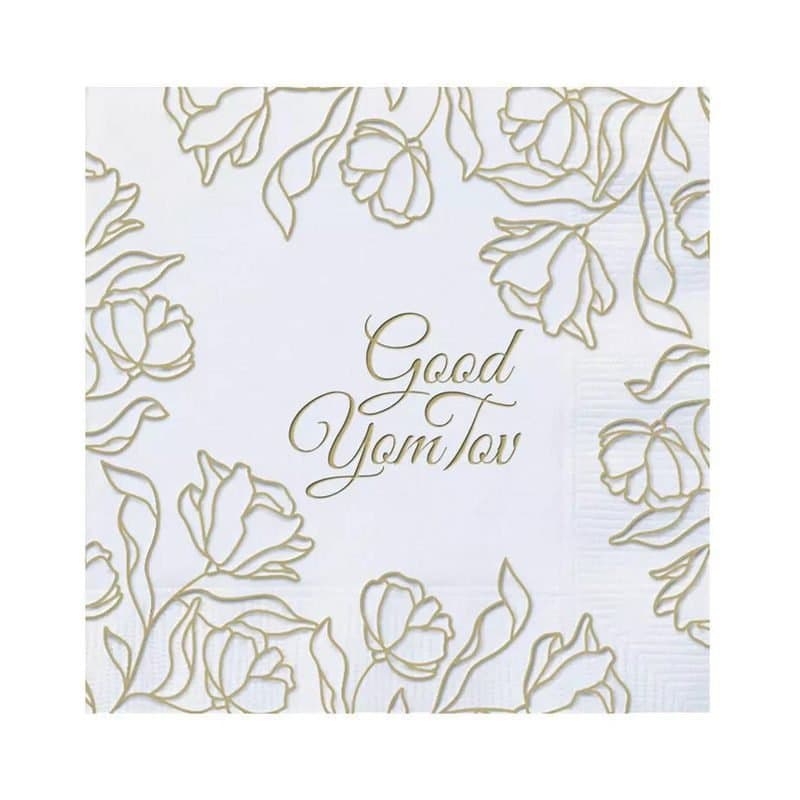 Good Yom Tov Lunch Napkins Gold 16ct